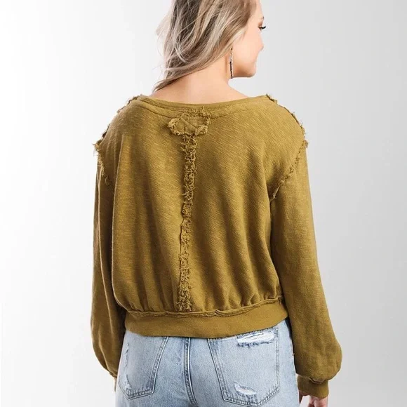 FP We The Free | Olive Button Crop Cardigan | Size Small - Picture 13 of 13